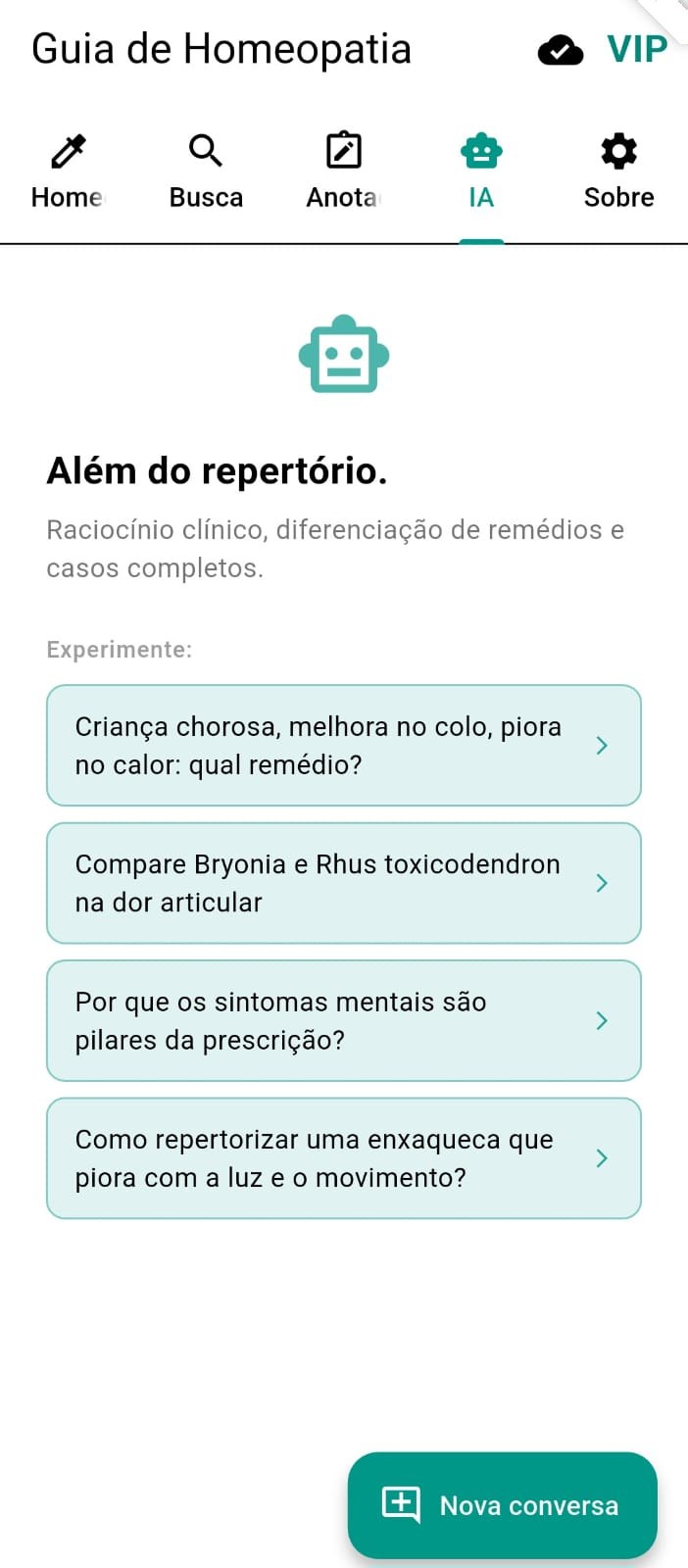 Aba de IA com sugestões de perguntas